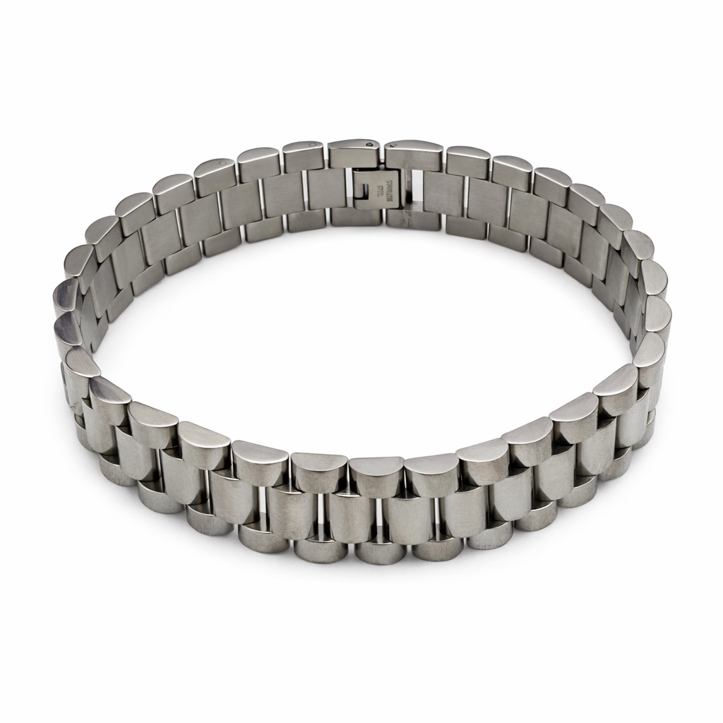 15mm Silver Jubilee Band Bracelet 45$